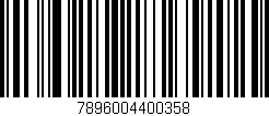 Código de barras (EAN, GTIN, SKU, ISBN): '7896004400358'