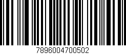 Código de barras (EAN, GTIN, SKU, ISBN): '7896004700502'