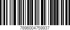 Código de barras (EAN, GTIN, SKU, ISBN): '7896004759937'