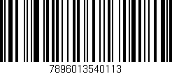 Código de barras (EAN, GTIN, SKU, ISBN): '7896013540113'