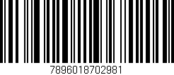 Código de barras (EAN, GTIN, SKU, ISBN): '7896018702981'