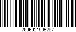 Código de barras (EAN, GTIN, SKU, ISBN): '7896021905287'