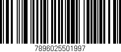 Código de barras (EAN, GTIN, SKU, ISBN): '7896025501997'