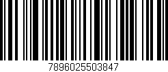 Código de barras (EAN, GTIN, SKU, ISBN): '7896025503847'
