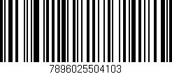 Código de barras (EAN, GTIN, SKU, ISBN): '7896025504103'