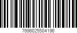 Código de barras (EAN, GTIN, SKU, ISBN): '7896025504196'