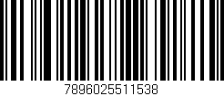 Código de barras (EAN, GTIN, SKU, ISBN): '7896025511538'