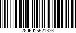 Código de barras (EAN, GTIN, SKU, ISBN): '7896025521636'