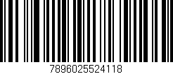 Código de barras (EAN, GTIN, SKU, ISBN): '7896025524118'