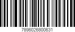 Código de barras (EAN, GTIN, SKU, ISBN): '7896026800631'