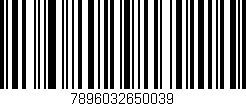 Código de barras (EAN, GTIN, SKU, ISBN): '7896032650039'
