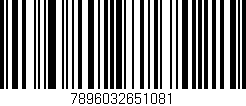 Código de barras (EAN, GTIN, SKU, ISBN): '7896032651081'