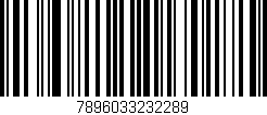 Código de barras (EAN, GTIN, SKU, ISBN): '7896033232289'
