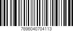 Código de barras (EAN, GTIN, SKU, ISBN): '7896040704113'