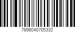 Código de barras (EAN, GTIN, SKU, ISBN): '7896040705332'