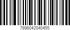 Código de barras (EAN, GTIN, SKU, ISBN): '7896042040455'