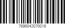 Código de barras (EAN, GTIN, SKU, ISBN): '7896042070018'