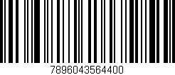 Código de barras (EAN, GTIN, SKU, ISBN): '7896043564400'