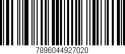 Código de barras (EAN, GTIN, SKU, ISBN): '7896044927020'