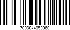Código de barras (EAN, GTIN, SKU, ISBN): '7896044959960'