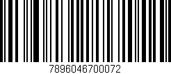 Código de barras (EAN, GTIN, SKU, ISBN): '7896046700072'