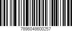 Código de barras (EAN, GTIN, SKU, ISBN): '7896048600257'
