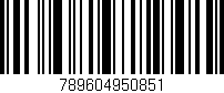 Código de barras (EAN, GTIN, SKU, ISBN): '789604950851'