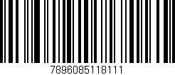 Código de barras (EAN, GTIN, SKU, ISBN): '7896085118111'