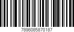 Código de barras (EAN, GTIN, SKU, ISBN): '7896085870187'
