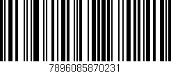 Código de barras (EAN, GTIN, SKU, ISBN): '7896085870231'