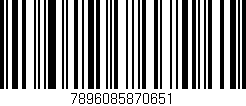 Código de barras (EAN, GTIN, SKU, ISBN): '7896085870651'