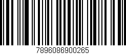 Código de barras (EAN, GTIN, SKU, ISBN): '7896086900265'