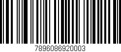 Código de barras (EAN, GTIN, SKU, ISBN): '7896086920003'