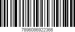 Código de barras (EAN, GTIN, SKU, ISBN): '7896086922366'