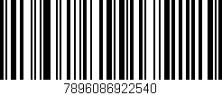 Código de barras (EAN, GTIN, SKU, ISBN): '7896086922540'