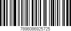 Código de barras (EAN, GTIN, SKU, ISBN): '7896086925725'