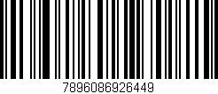 Código de barras (EAN, GTIN, SKU, ISBN): '7896086926449'