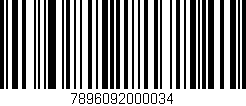 Código de barras (EAN, GTIN, SKU, ISBN): '7896092000034'