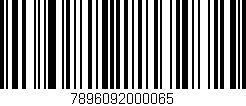 Código de barras (EAN, GTIN, SKU, ISBN): '7896092000065'
