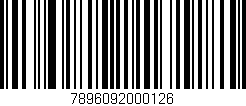 Código de barras (EAN, GTIN, SKU, ISBN): '7896092000126'