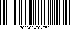 Código de barras (EAN, GTIN, SKU, ISBN): '7896094904750'