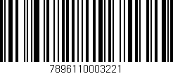 Código de barras (EAN, GTIN, SKU, ISBN): '7896110003221'