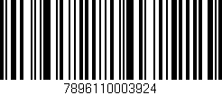 Código de barras (EAN, GTIN, SKU, ISBN): '7896110003924'