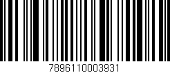Código de barras (EAN, GTIN, SKU, ISBN): '7896110003931'