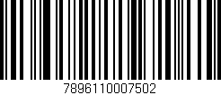 Código de barras (EAN, GTIN, SKU, ISBN): '7896110007502'