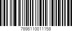 Código de barras (EAN, GTIN, SKU, ISBN): '7896110011158'