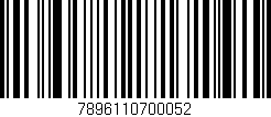 Código de barras (EAN, GTIN, SKU, ISBN): '7896110700052'