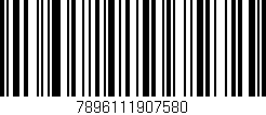 Código de barras (EAN, GTIN, SKU, ISBN): '7896111907580'