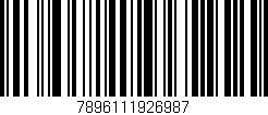 Código de barras (EAN, GTIN, SKU, ISBN): '7896111926987'