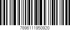 Código de barras (EAN, GTIN, SKU, ISBN): '7896111950920'